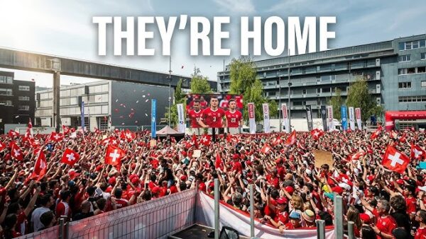 Swiss National Team Gets Warm Welcome In Turbinenplatz Zurich After World Cup Run