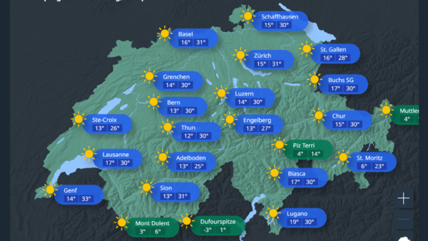 Temperatures Set To Meet Switzerland’s Heatwave Threshold This Week